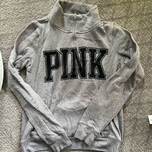 PINK Pullover Sweatshirt Quarter Zip
